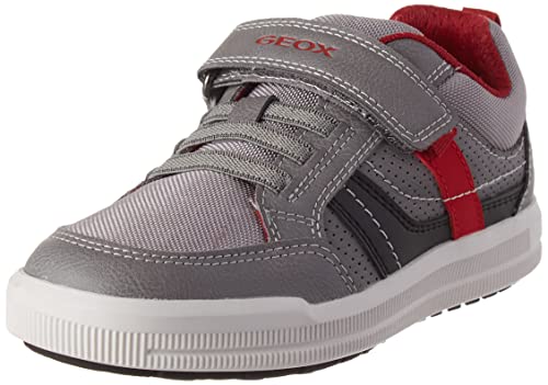 Geox J Arzach Boy Sneaker, Grey/RED, 24 EU von Geox