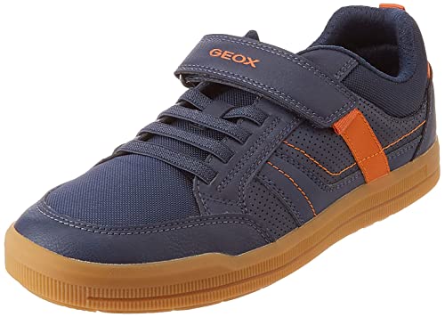 Geox J Arzach Boy Sneaker, Navy/ORANGE von Geox