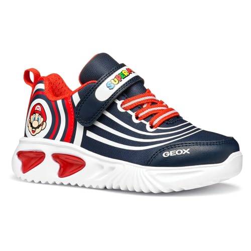 Geox J Assister Boy B Sneaker, Navy/Red, 26 EU Geox J Assister Boy B Sneaker, Navy/Red, 26 EU von Geox