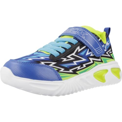 Geox J Assister Boy B Sneaker, ROYAL/Lime, 28 EU von Geox