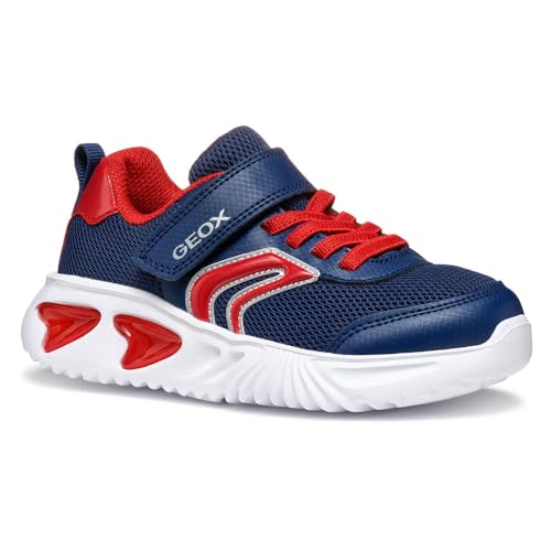Geox J Assister Boy C Sneaker, Navy/RED, 24 EU Geox J Assister Boy C Sneaker, Navy/RED, 24 EU von Geox