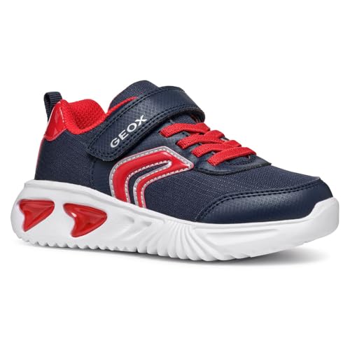 Geox J Assister Boy C Sneaker, Navy/RED, 31 EU von Geox
