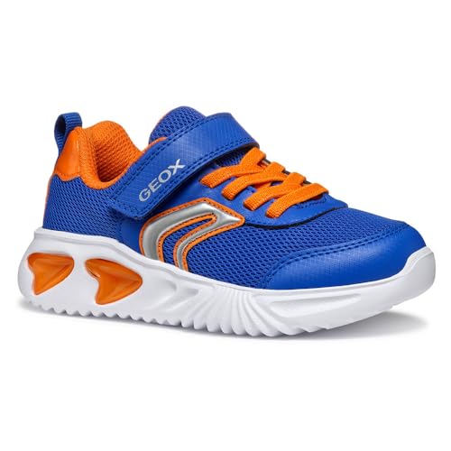 Geox J Assister Boy C Sneaker, Royal/Orange, 24 EU Geox J Assister Boy C Sneaker, Royal/Orange, 24 EU von Geox