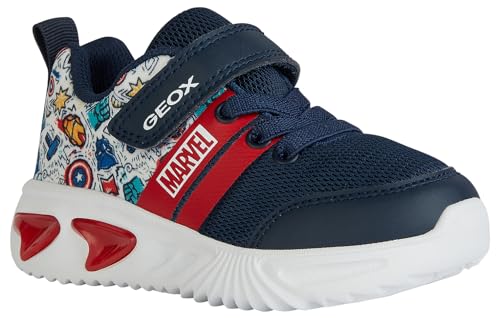 Geox J Assister Boy D Sneaker, Navy/Multicolor, 29 EU von Geox