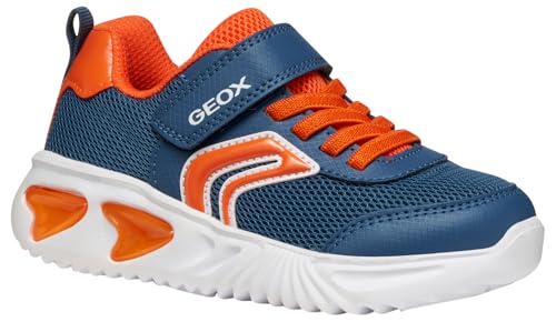 Geox J Assister Boy Sneaker, AVIO/ORANGE, 28 EU von Geox