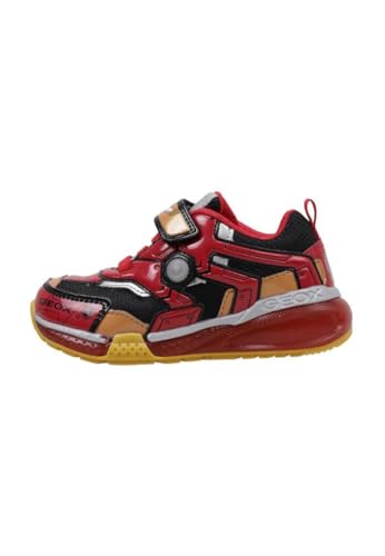 Geox J BAYONYC Boy Sneaker, Black Red A, 37 EU von Geox