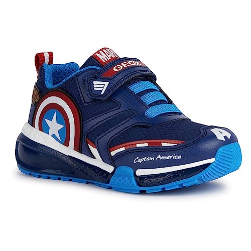 Geox J BAYONYC Boy Sneaker, Navy/RED, 38 EU Geox J BAYONYC Boy Sneaker, Navy/RED, 38 EU von Geox
