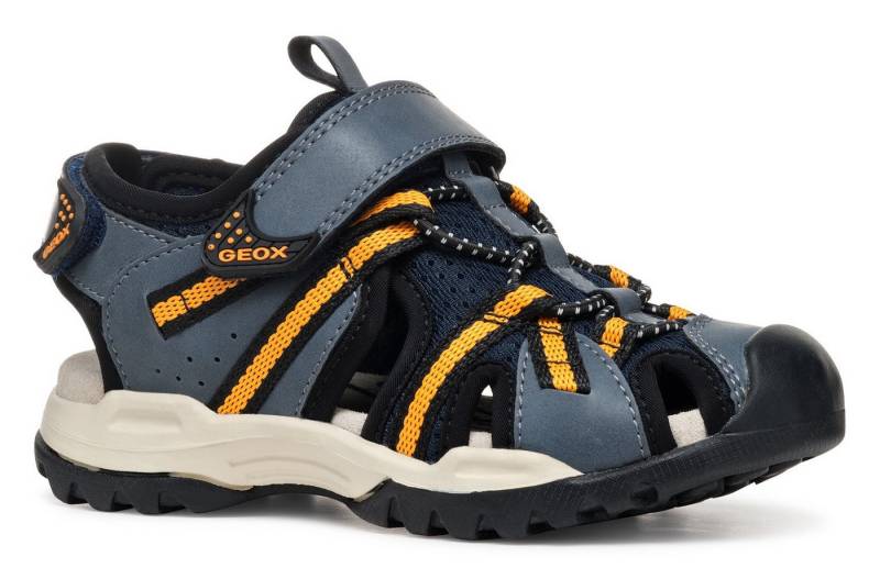 Geox J BOREALIS BOY Sandale, Trekking Sandale, Klettschuh mit zusätzlichem Fersen-Klettverschluss von Geox