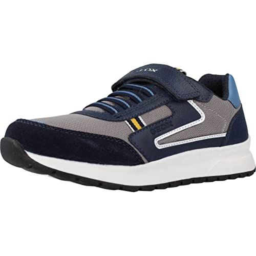 Geox J BRIEZEE Boy Sneaker, Navy/Grey, 33 EU von Geox