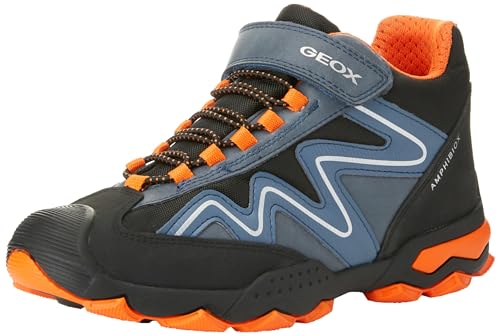 Geox J BULLER Boy B ABX A Sneaker, AVIO/ORANGE, 38 EU von Geox