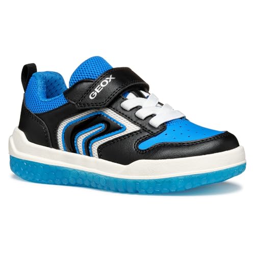 Geox J BUZZERLIGHT Boy B Sneaker, Black/Lt Blue, 26 EU Geox J BUZZERLIGHT Boy B Sneaker, Black/Lt Blue, 26 EU von Geox