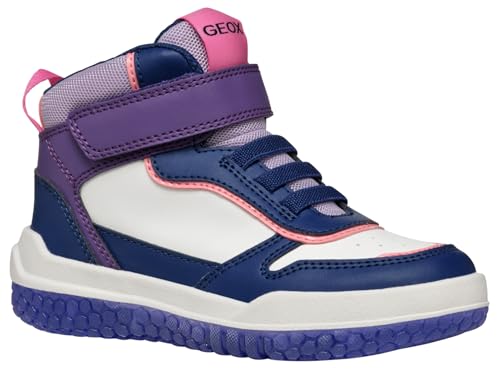 Geox J BUZZERLIGHT Girl A Sneaker, Navy/Purple, 38 EU von Geox