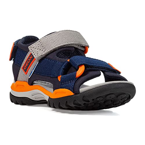 Geox Jungen J Borealis Boy A Sandalen,NAVY/ORANGE,30 EU von Geox