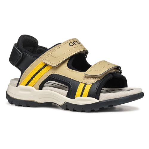 Geox J Borealis Boy A Sandal, Beige/Yellow, 28 EU von Geox
