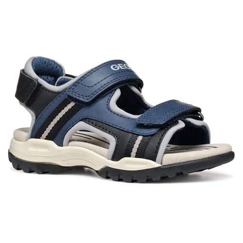 Geox J Borealis Boy A Sandal, Denim/Grey, 30 EU Geox J Borealis Boy A Sandal, Denim/Grey, 30 EU von Geox