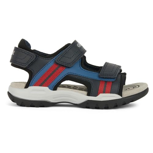 Geox J Borealis Boy A Sandal, Navy/RED, 30 EU von Geox