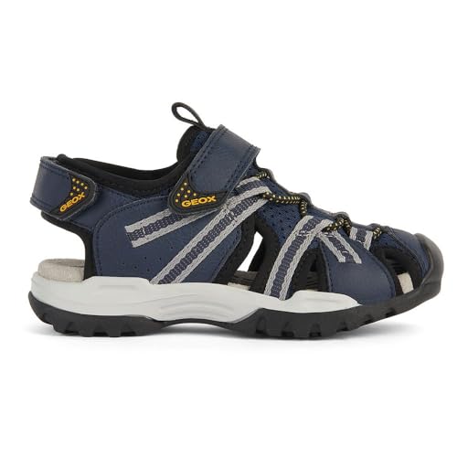 Geox J Borealis Boy B Sandal, Navy/Grey, 30 EU von Geox