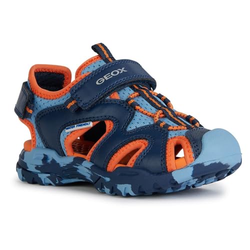 Geox J Borealis Boy C Sandal, LT Blue/ORANGE, 31 EU von Geox