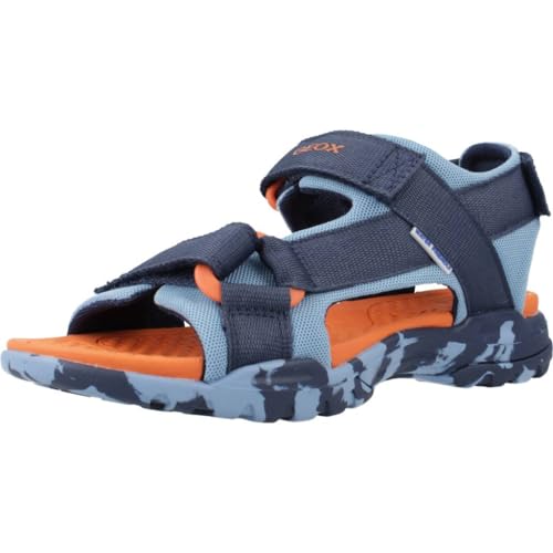 Geox J Borealis Boy E Sandal, LT Blue/Navy, 38 EU von Geox