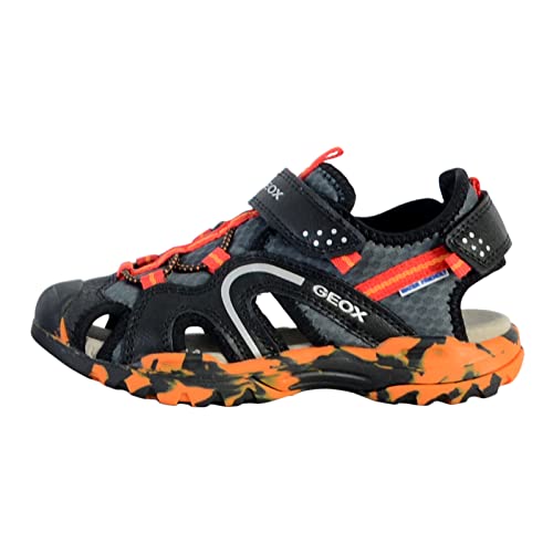 Geox J Borealis Boy Sandal, Black/RED, 29 EU von Geox