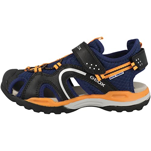 Geox J Borealis Boy Sandal, Navy/ORANGE, 40 EU von Geox