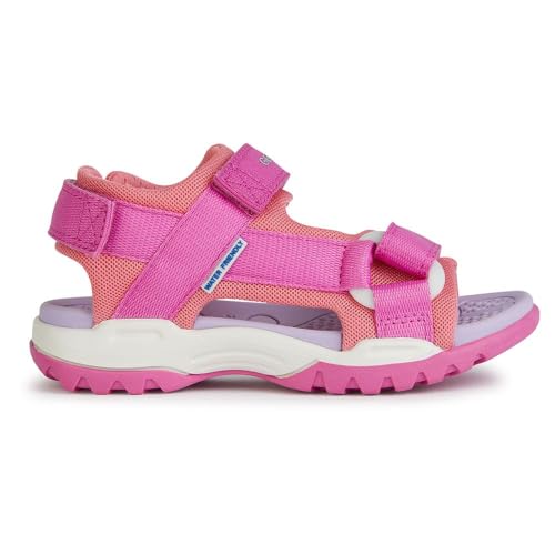 Geox J Borealis Girl A Sandal, Fuchsia/LT Coral, 28 EU von Geox