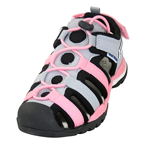 Geox J Borealis Girl Sandal, Grey/Black, 31 EU von Geox