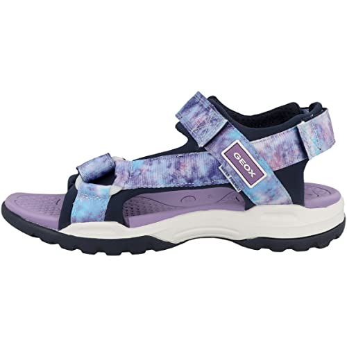 Geox J Borealis Girl Sandal, Navy/Violet, 25 EU von Geox