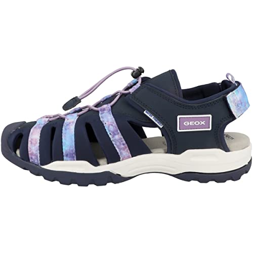 Geox Damen J Borealis Girl Sandal, Navy/Violet, 37 EU von Geox