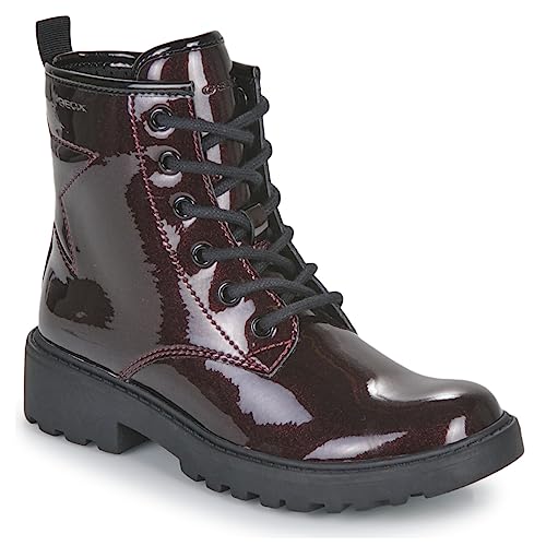 Geox J Casey Girl Ankle Boot, DK Burgundy/Black, 28 EU von Geox