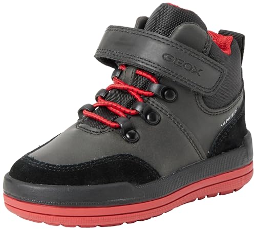 Geox J CHARZ Boy B ABX Ankle Boot, Black/RED, 27 EU von Geox