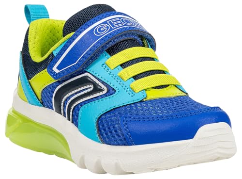 Geox J CIBERDRON Boy C Sneaker, Royal/Lime, 35 EU von Geox