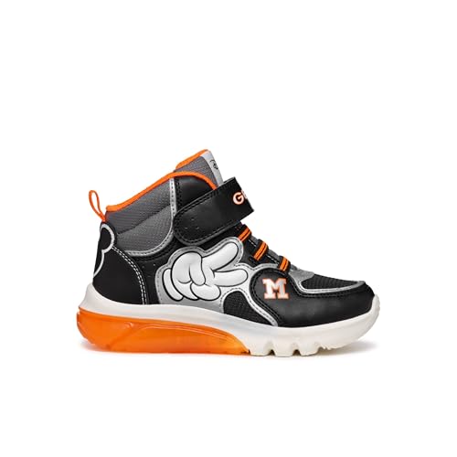 Geox J CIBERDRON Boy F Sneaker, Black/Silver, 32 EU Geox J CIBERDRON Boy F Sneaker, Black/Silver, 32 EU von Geox