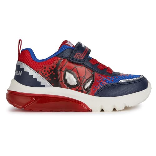 Geox J CIBERDRON Boy F Sneaker, Navy/RED, 26 EU von Geox