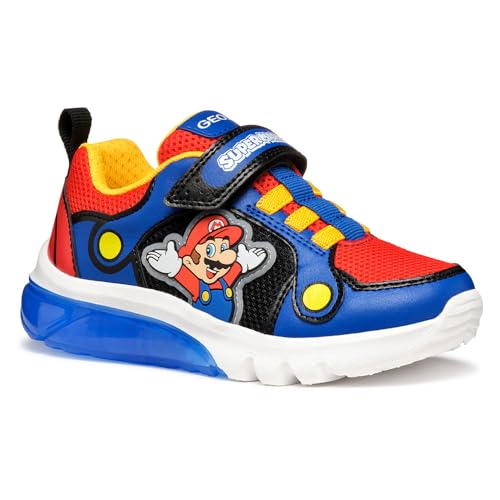 Geox J CIBERDRON Boy F Sneaker, Royal/Red, 37 EU von Geox