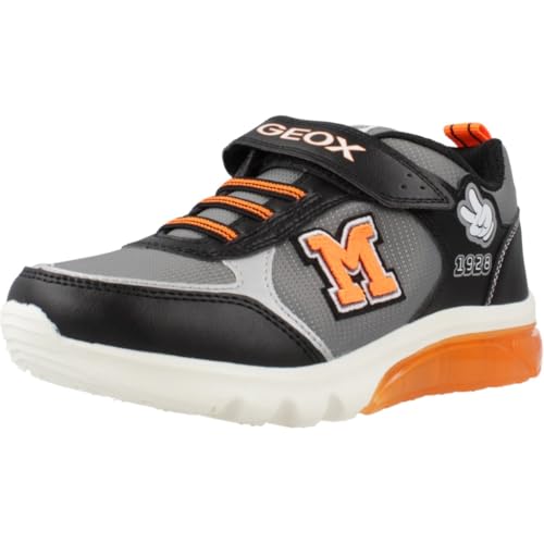 Geox J CIBERDRON Boy H Sneaker, Black/Silver, 37 EU Geox J CIBERDRON Boy H Sneaker, Black/Silver, 37 EU von Geox
