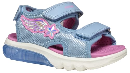 Geox J CIBERDRON G Sandal, Sky/Fuchsia, 27 EU von Geox