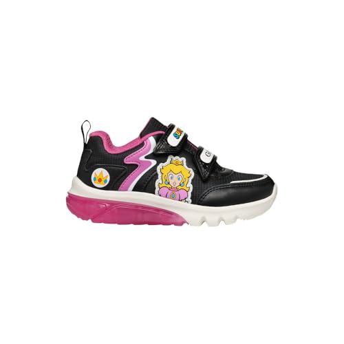 Geox J CIBERDRON Girl A Sneaker, Black/Fuchsia, 33 EU Geox J CIBERDRON Girl A Sneaker, Black/Fuchsia, 33 EU von Geox