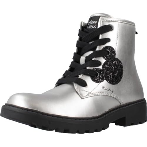 Geox J Casey Girl Ankle Boot, DK Silver, 30 EU von Geox