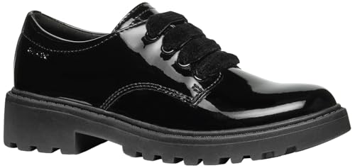 Geox J Casey Girl C Uniform Dress Shoe, Schwarz, 32 EU von Geox