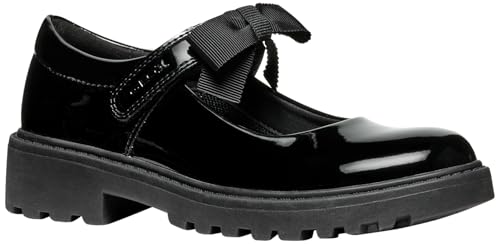 Geox J Casey Girl E Ballet Flat, Schwarz, 39 EU von Geox