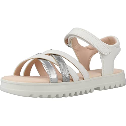 Geox J Coralie Gir Sandal,White Silver,37 EU von Geox