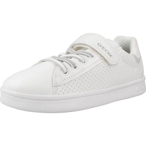 Geox J DJROCK Boy Sneaker, White/LT Grey, 31 EU von Geox