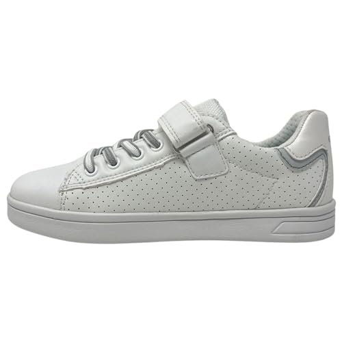 Geox Herren J DJROCK Boy Sneaker, White/LT Grey, 37 EU von Geox