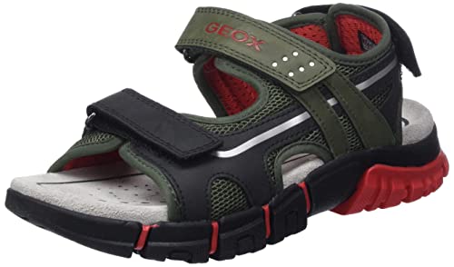 Geox J DYNOMIX Boy Sandal, Military/RED, 24 EU von Geox