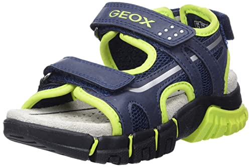 Geox J DYNOMIX Boy Sandal,Navy Lime,24 EU von Geox