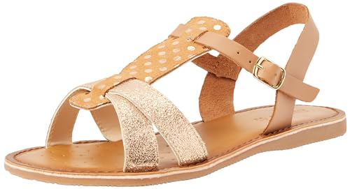 Geox J EOLIE Girl Sandal, Cognac/Rose Gold, 31 EU von Geox