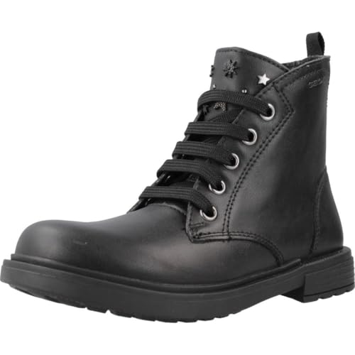 Geox J Eclair Girl Ankle Boot, Black/Gun, 29 EU von Geox