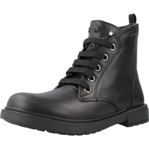 Geox J Eclair Girl Ankle Boot, Black/Gun, 30 EU von Geox