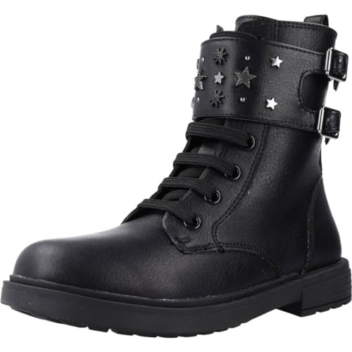 Geox J Eclair Girl Ankle Boot, Black/Gun, 30 EU von Geox